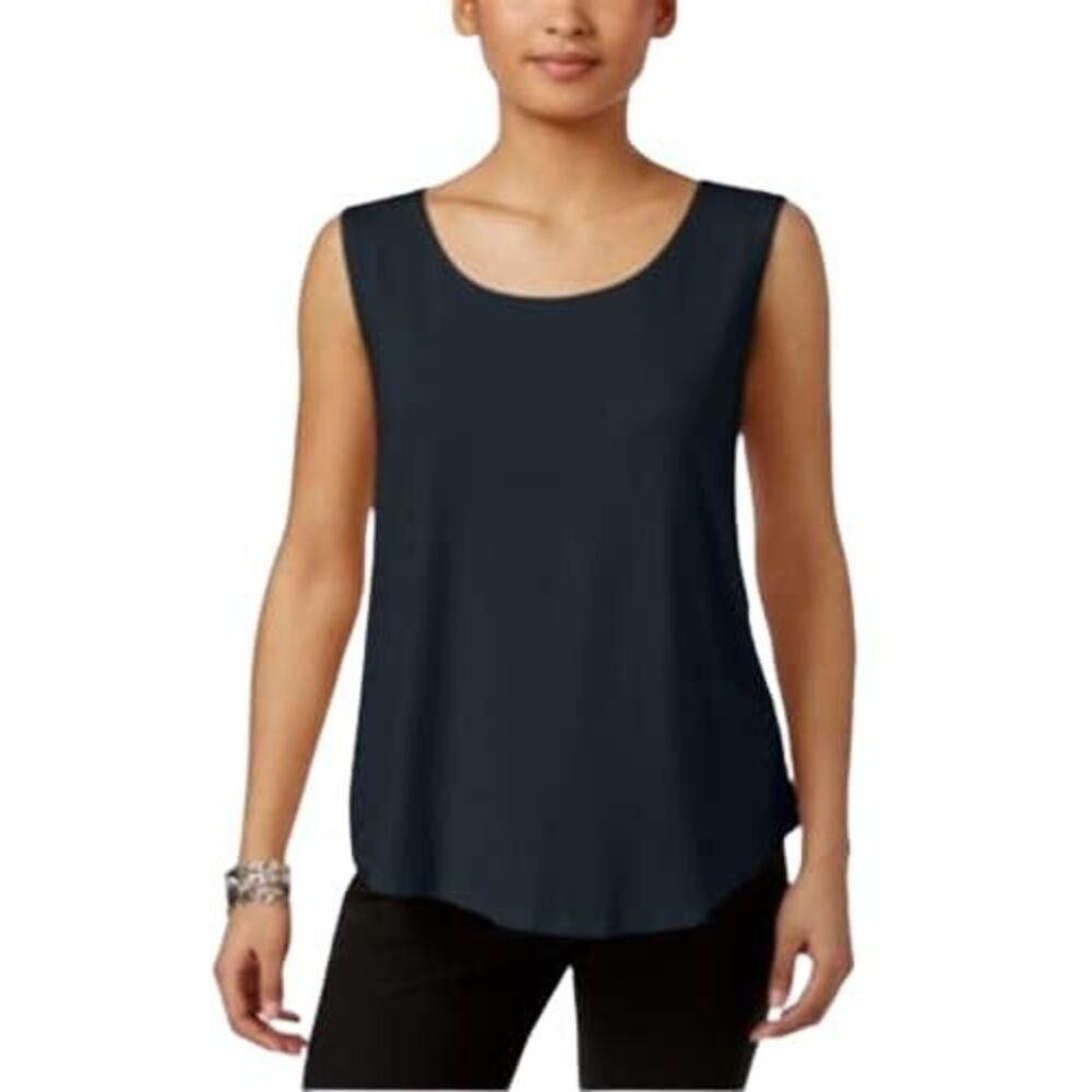 JM Collection Petite Scoop Neck Tank Top